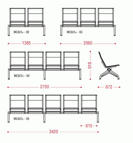 Трехместная секция Aero plus БП фото 2