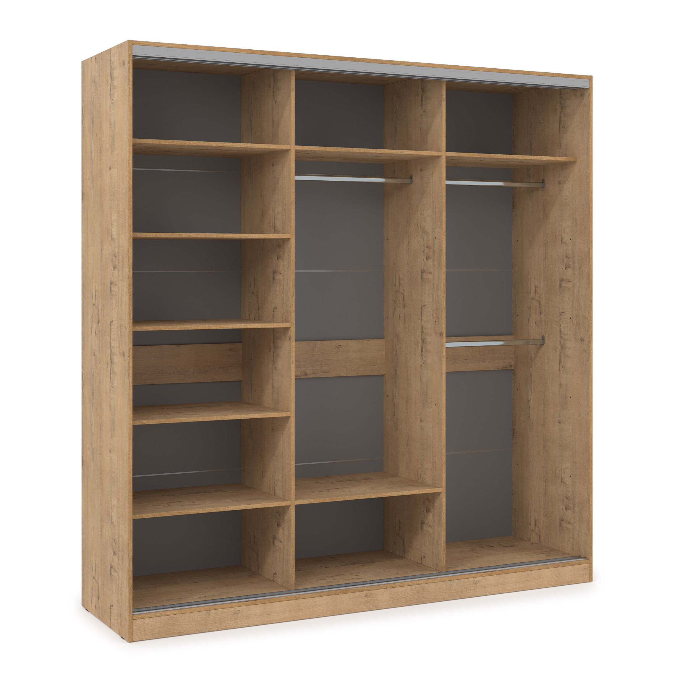 Шкаф-купе 3-дверный со штангой и полками (база 3) фото 2