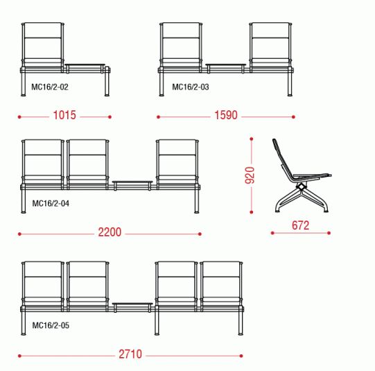 Четырехместная секция Aero PU БП со столиком фото 2