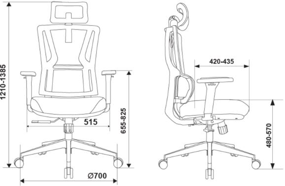 Кресло для руководителя Бюрократ MC-G715N-H фото 5