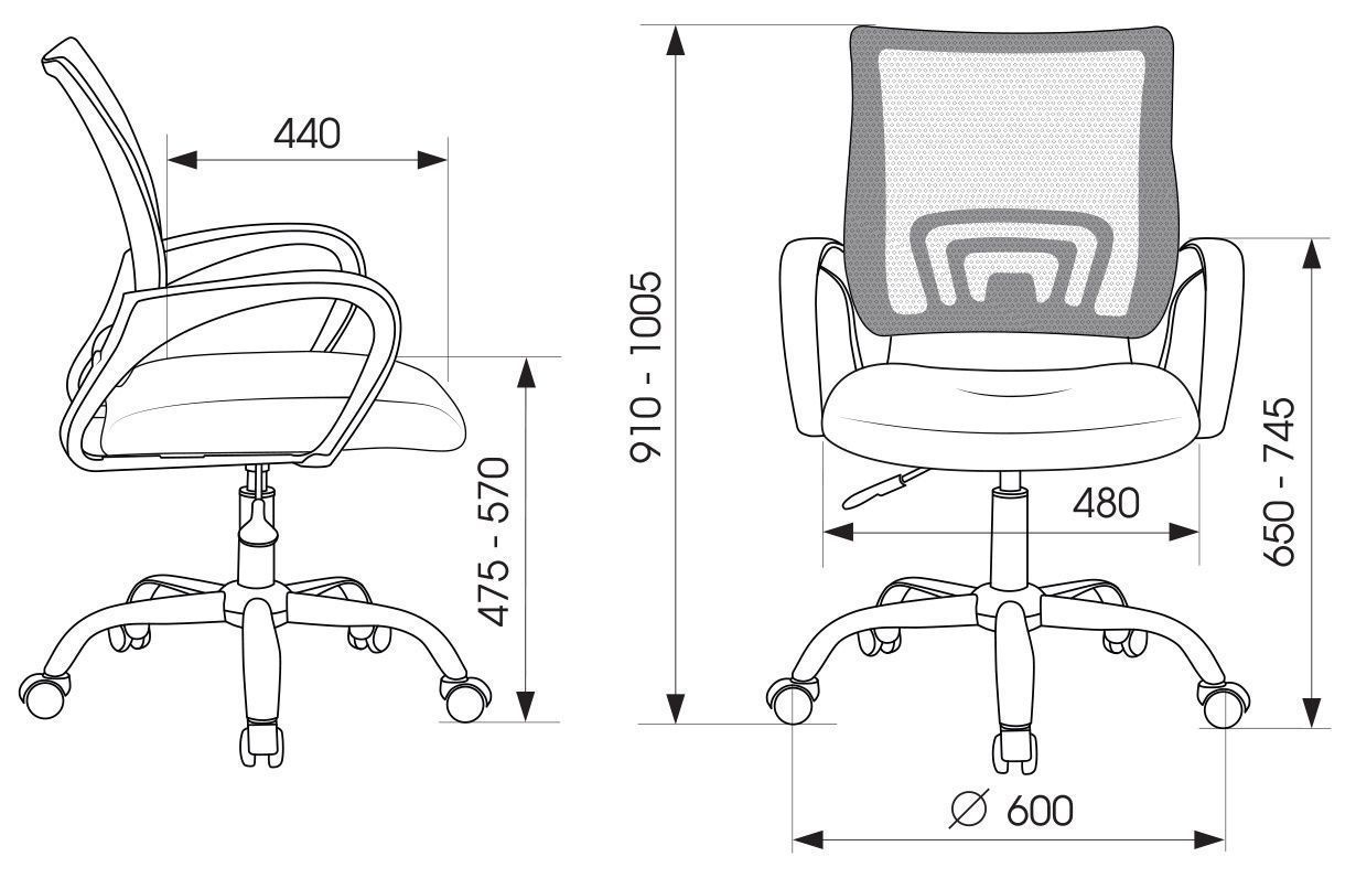 Кресло для оператора Бюрократ CH-695NLTSL фото 5