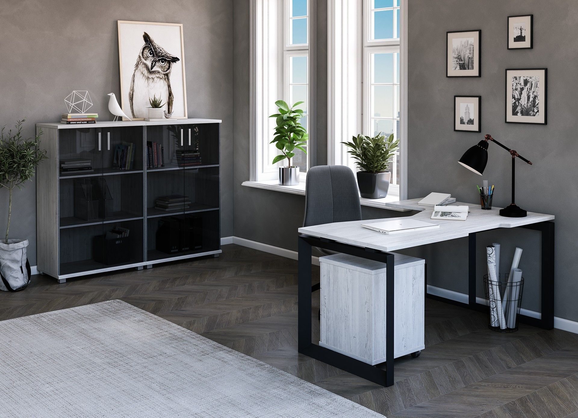 Стол эргономичный на П-м/каркасе Аргентум фото 2