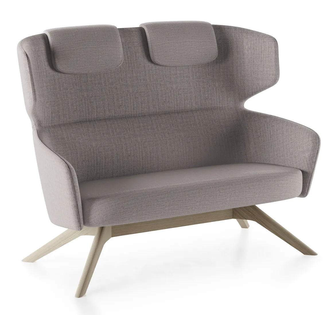 Диван 2местный СЕРЫЙ/ЧЕРНЫЙ VENTOTWO High фото 0