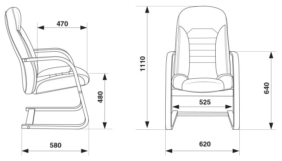 Кресло для посетителя Бюрократ T-9923WALNUT-AV фото 4