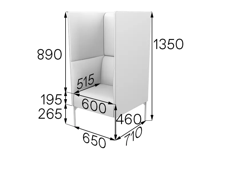 Кресло высокое Бридж Brd1H-2 фото 0